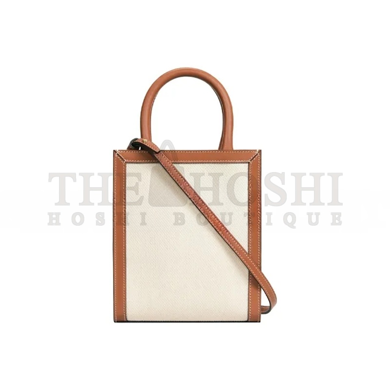 Ce1i*e MINI TOTE IN CABAS TRIOMPHE CANVAS AND CALFSKIN 193302DHW.02NT (21*17*4cm) Master Quality