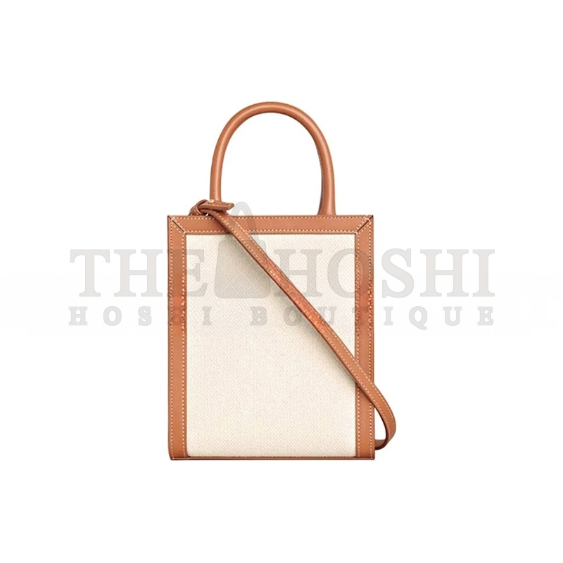 Ce1i*e MINI TOTE IN CABAS TRIOMPHE CANVAS AND CALFSKIN 193302BNZ.02NT (21*17*4cm) Master Quality