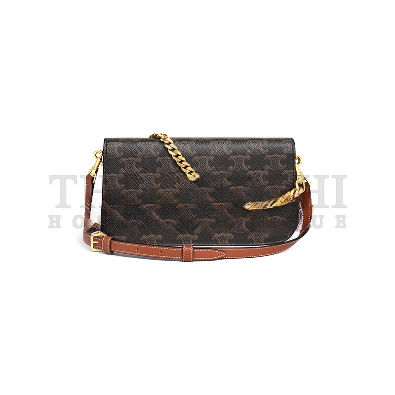 Ce1i*e MULTIPOCHETTE IN TRIOMPHE CANVAS AND CALFSKIN 10L972DQB.04LU (20.5*11*4cm) Master Quality