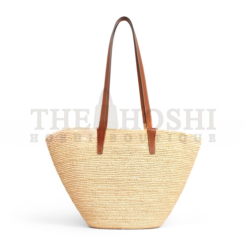 Ce1i*e MEDIUM S*pPLE Ce1i*e CLASSIC PANIER IN RAFFIA AND CALFSKIN 114342FF7.04LU (30*22*14cm) Master Quality