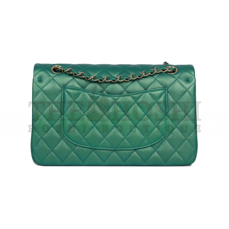 Ch**el IRIDESCENT MEDIUM DOUBLE FLAP 11065427 (25*15*6cm) Master Quality