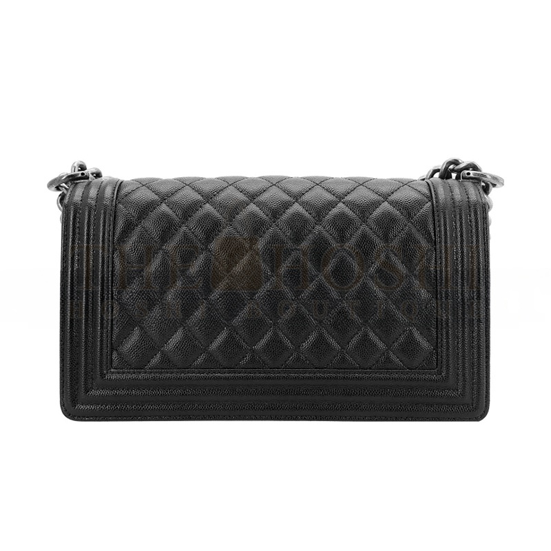 Ch**el CAVIAR MEDIUM QUILTED BOY FLAP BLACK A67086 Y83338 94305 (25*15*8cm) Master Quality