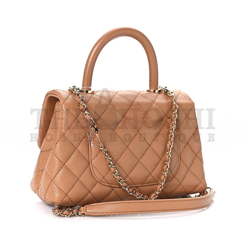 Ch**el CAVIAR QUILTED MINI COCO HANDLE FLAP 1173752 (23*15*10cm) Master Quality