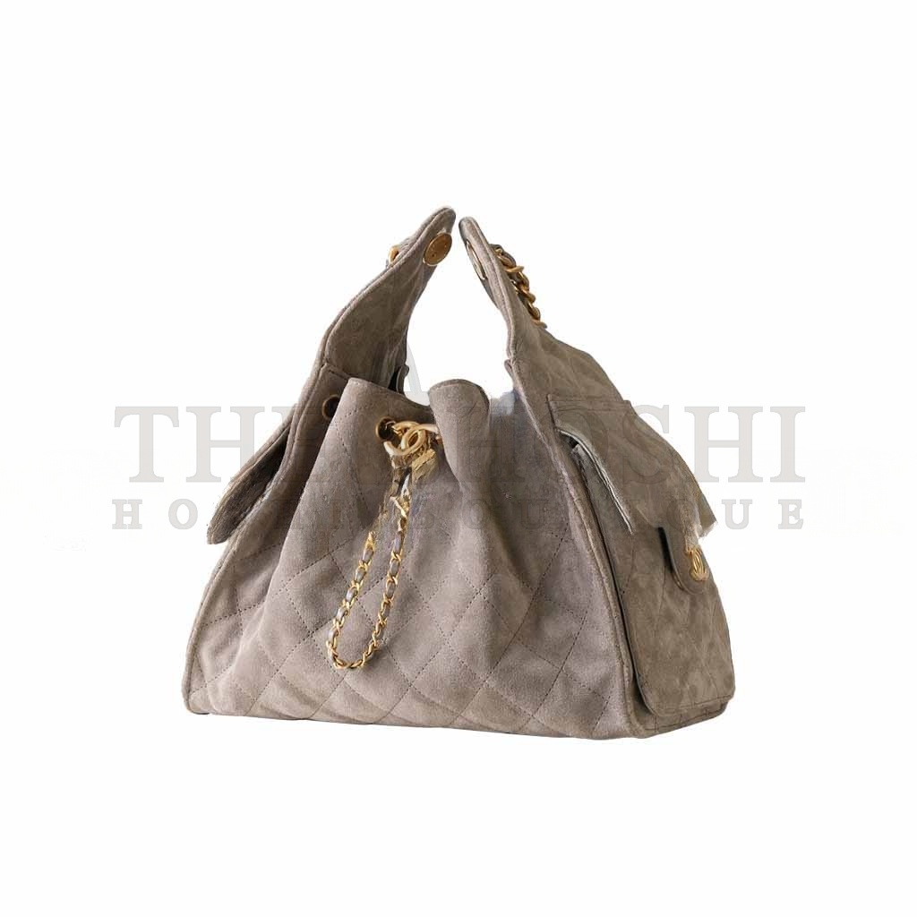 Ch**el  25C SUEDE POCKET HOBO BAG (30*26*14cm) Master Quality