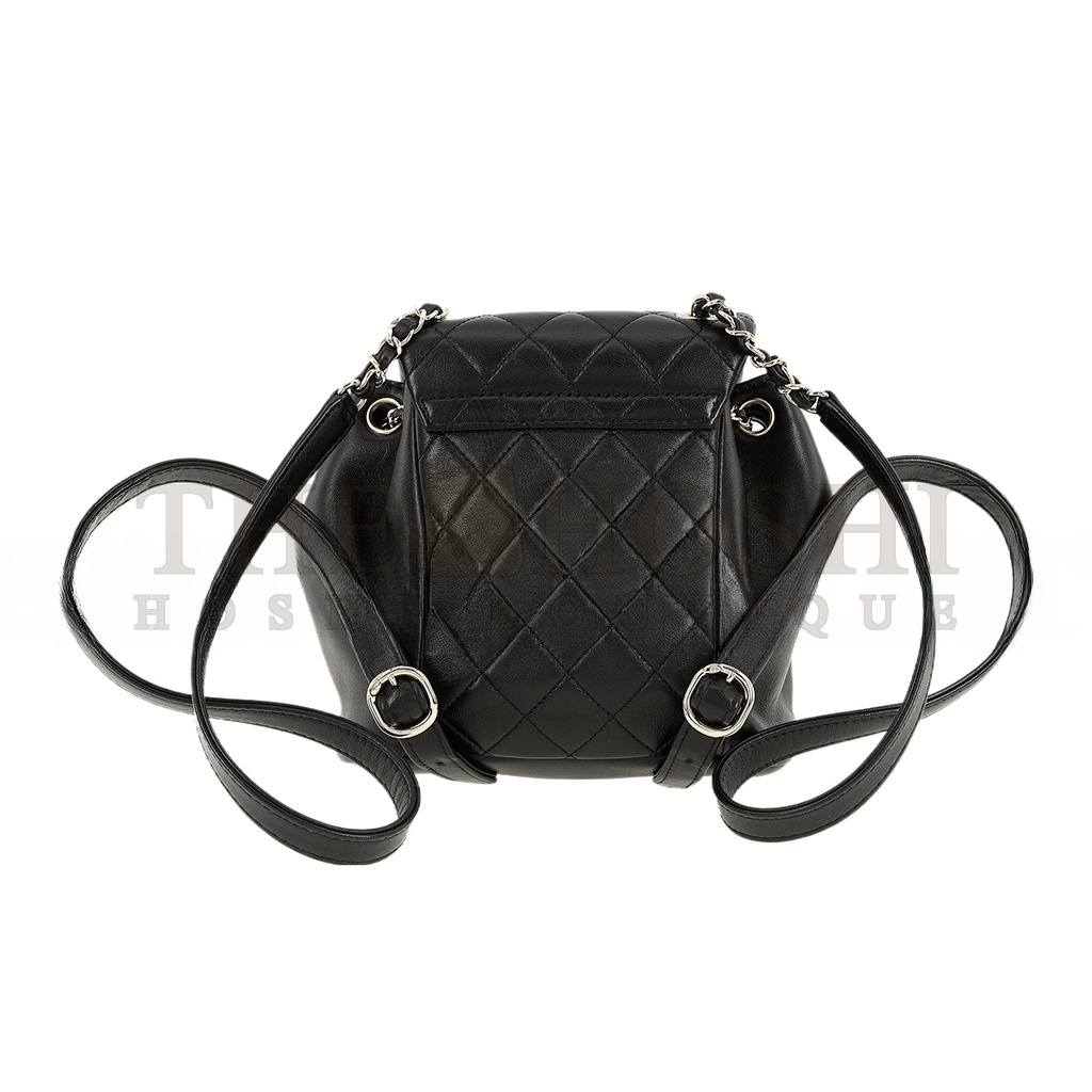 Ch**el DUMA SHEEPSKIN BACKPACK BLACK (18.5*18*12cm) Master Quality