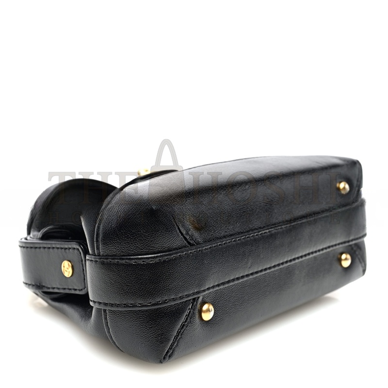 Ch**el SHINY LAMBSKIN QUILTED MINI COCODOC TOP HANDLE BAG BLACK AS4958 (18*12*7cm) Master Quality