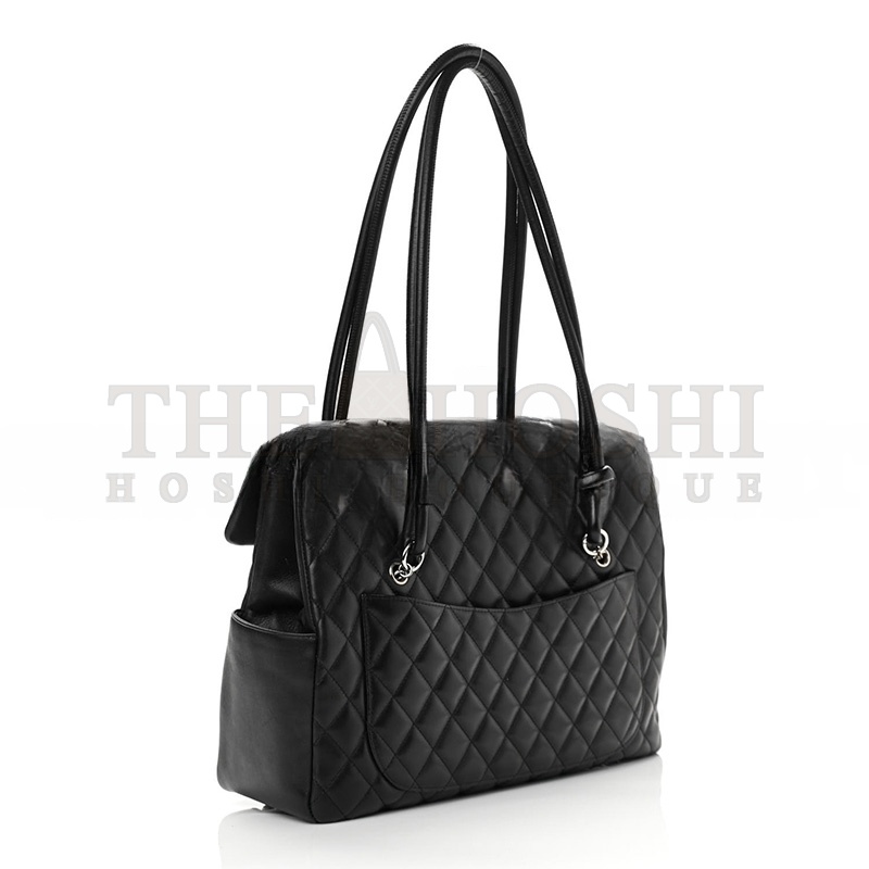 Ch**el BLACK AND WHITE CAMBON CC SHOULDER FLAP BAG AS6339 (33*24*11cm) Master Quality