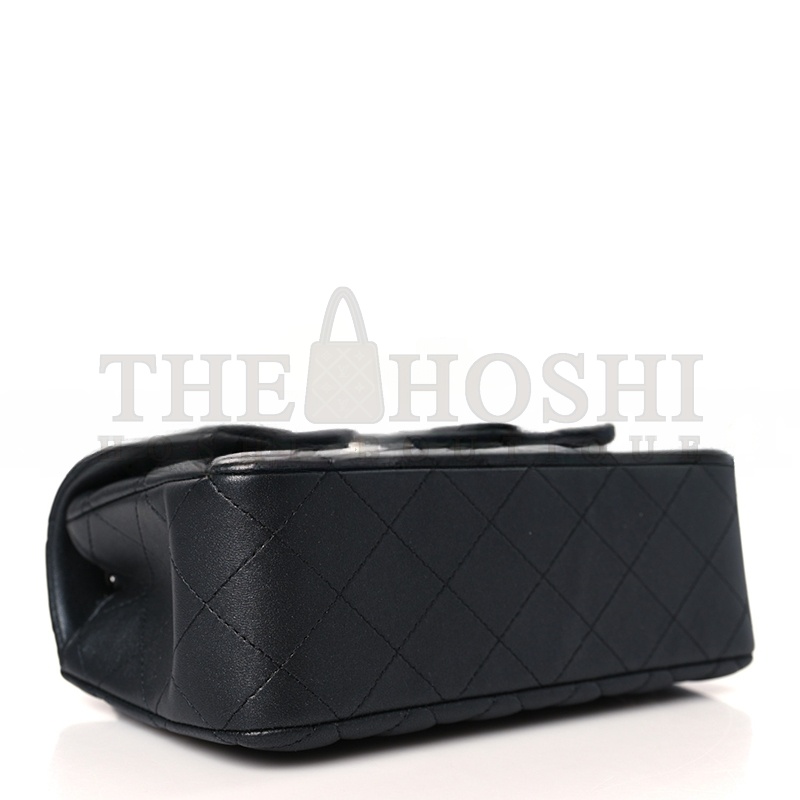 Ch**el LAMBSKIN QUILTED MINI RECTANGULAR FLAP SO BLACK 1312602 (20*12*6cm) Master Quality