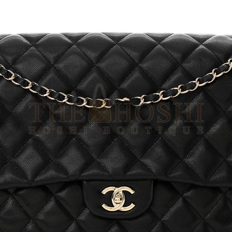 Ch**el CAVIAR QUILTED XXL TRAVEL FLAP BAG BLACK AS4661 (41*27*11cm) Master Quality