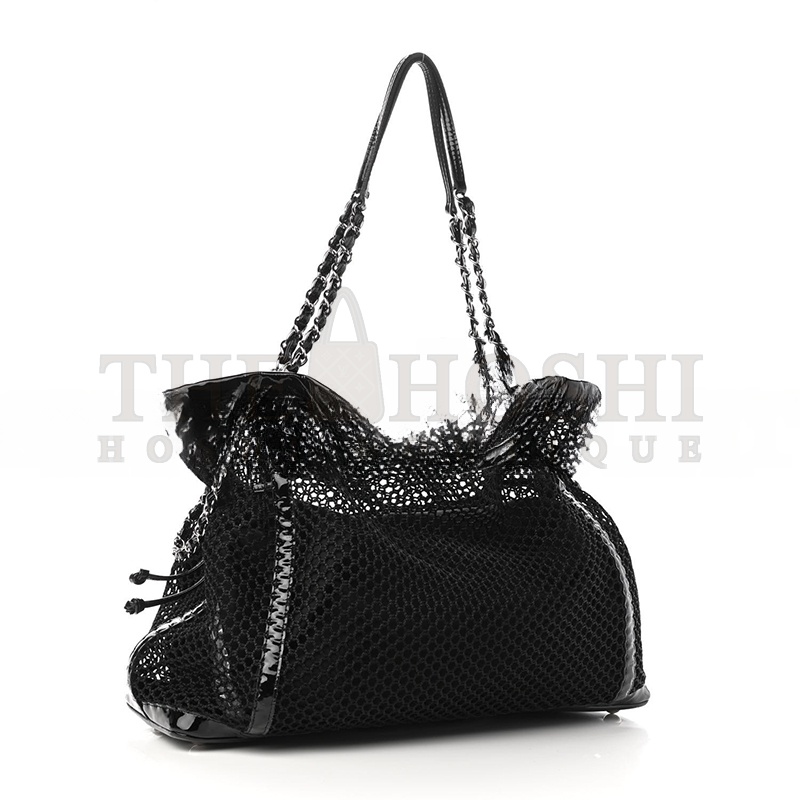 Ch**el PATENT NET LARGE LA MADRAGUE TOTE BLACK 1124296 (36*34*12cm) Master Quality