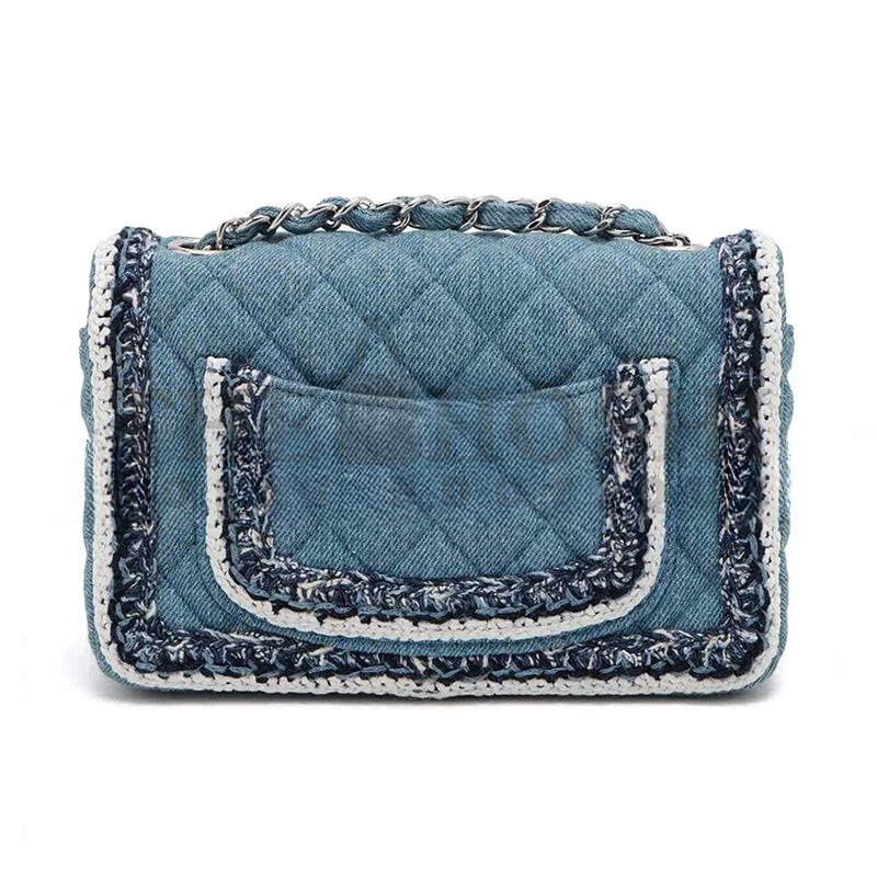 Ch**el DENIM QUILTED SHOULDER BAG 239360 (20*12.4*7.1cm) Master Quality