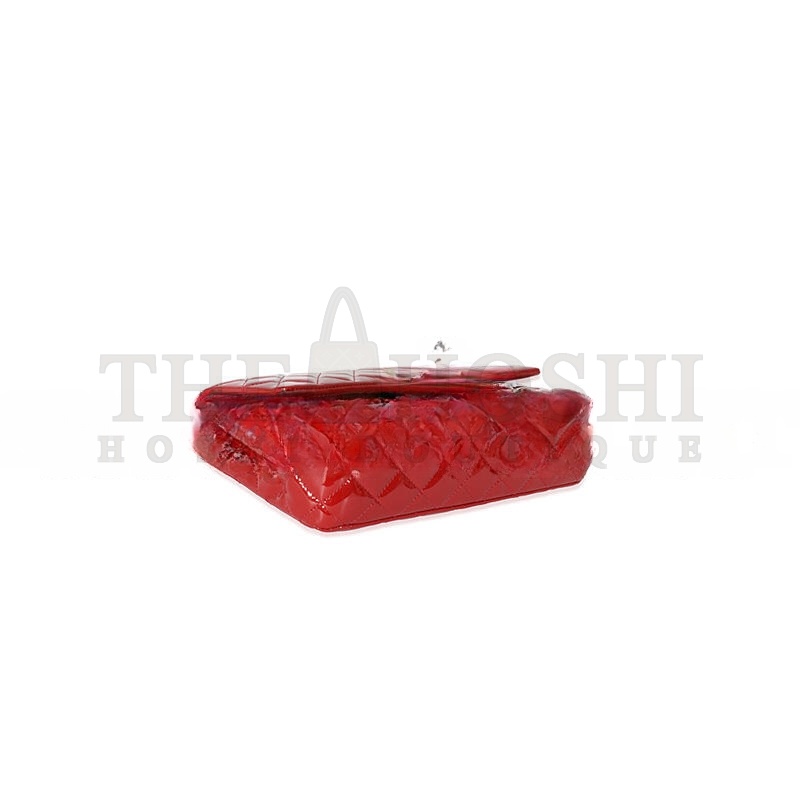 Ch**el RED PATENT CLASSIC MEDIUM DOUBLE FLAP (25*15*6cm) Master Quality