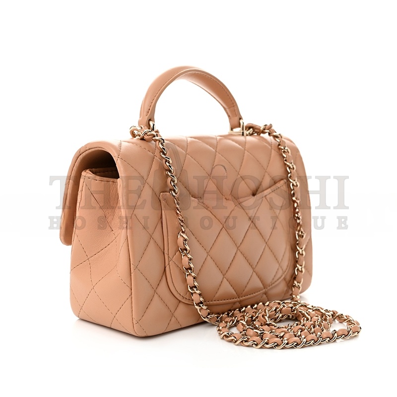 Ch**el MINI TOP HANDLE FLAP 1650113 (19*13*6cm) Master Quality