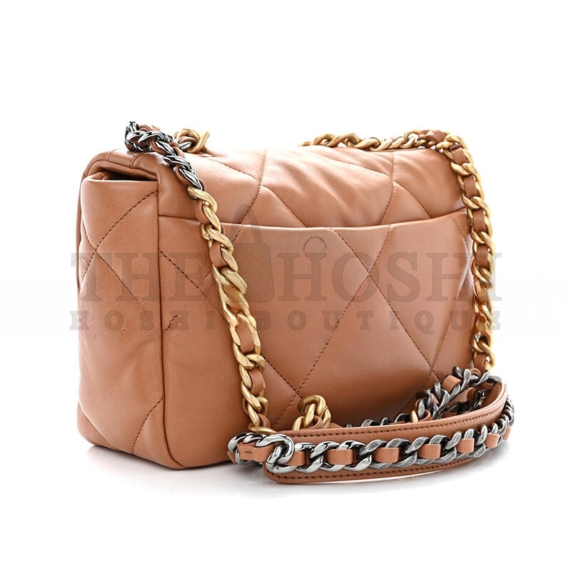 Ch**el LAMBSKIN QUILTED MEDIUM 19 FLAP 1614648 (25*17*8cm) Master Quality