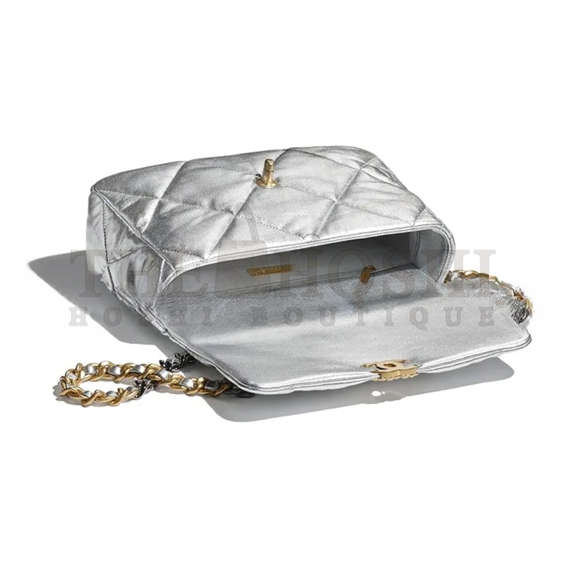 Ch**el METALLIC QUILTED 19 BAG AS1161 B05457 45002 (30*20*10cm) Master Quality
