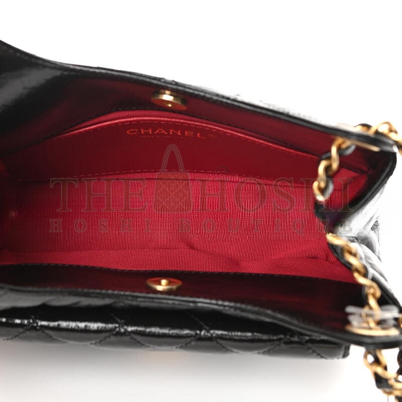 Ch**el SHINY CRUMPLED CALFSKIN QUILTED SMALL WAVY CC HOBO AS4323 (18*17*6cm) Master Quality