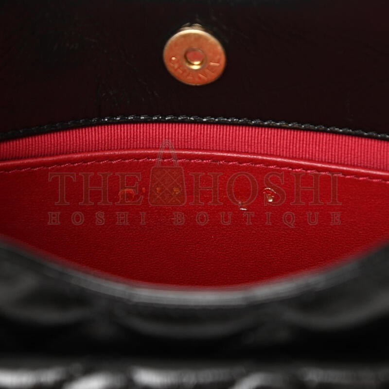 Ch**el SHINY CRUMPLED CALFSKIN QUILTED SMALL WAVY CC HOBO AS4323 (18*17*6cm) Master Quality