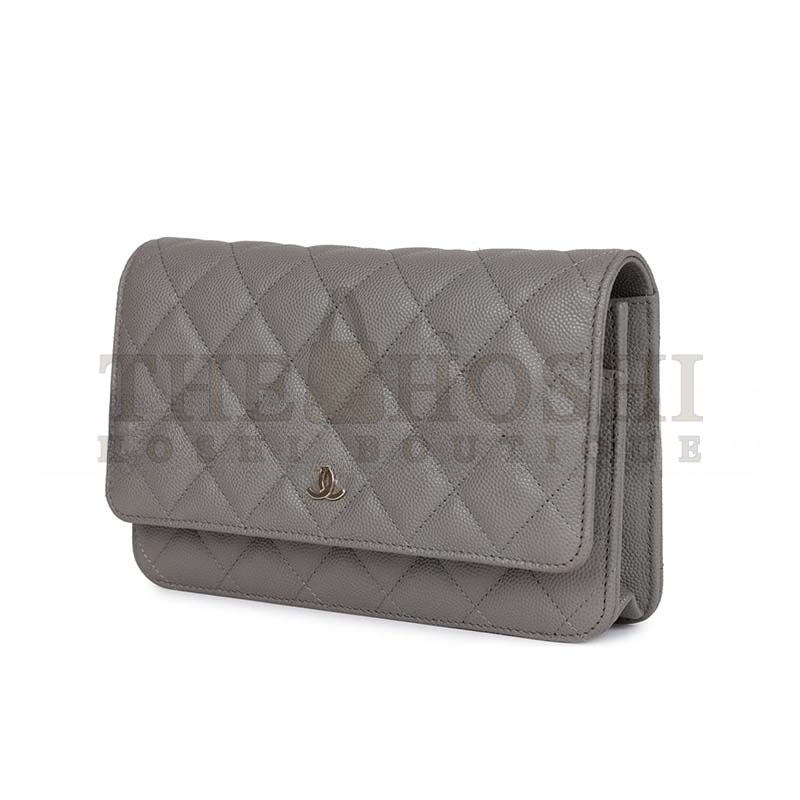 Ch**el CAVIAR QUILTED WALLET ON CHAIN WOC 1803779 (19*13*4cm) Master Quality