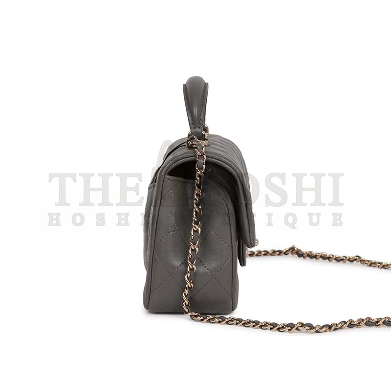 Ch**el MINI FLAP BAG WITH TOP HANDLE 1402157 (22*15*8cm) Master Quality