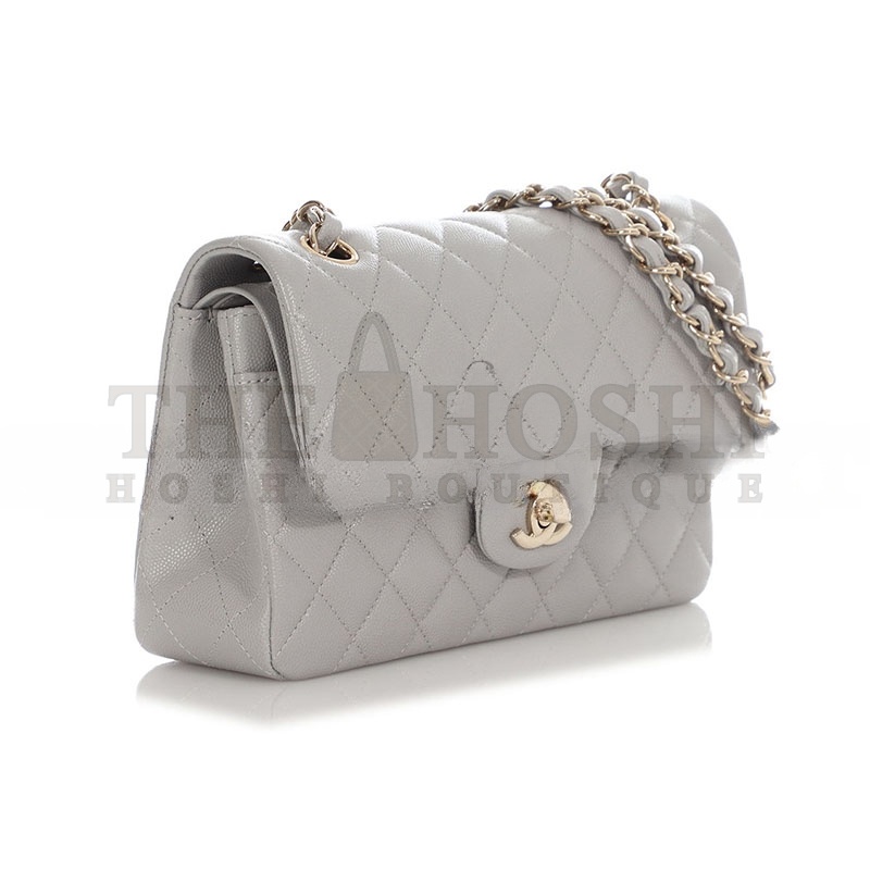 Ch**el CAVIAR QUILTED SMALL CLASSIC DOUBLE FLAP 1302411 (23*14*6cm) Master Quality