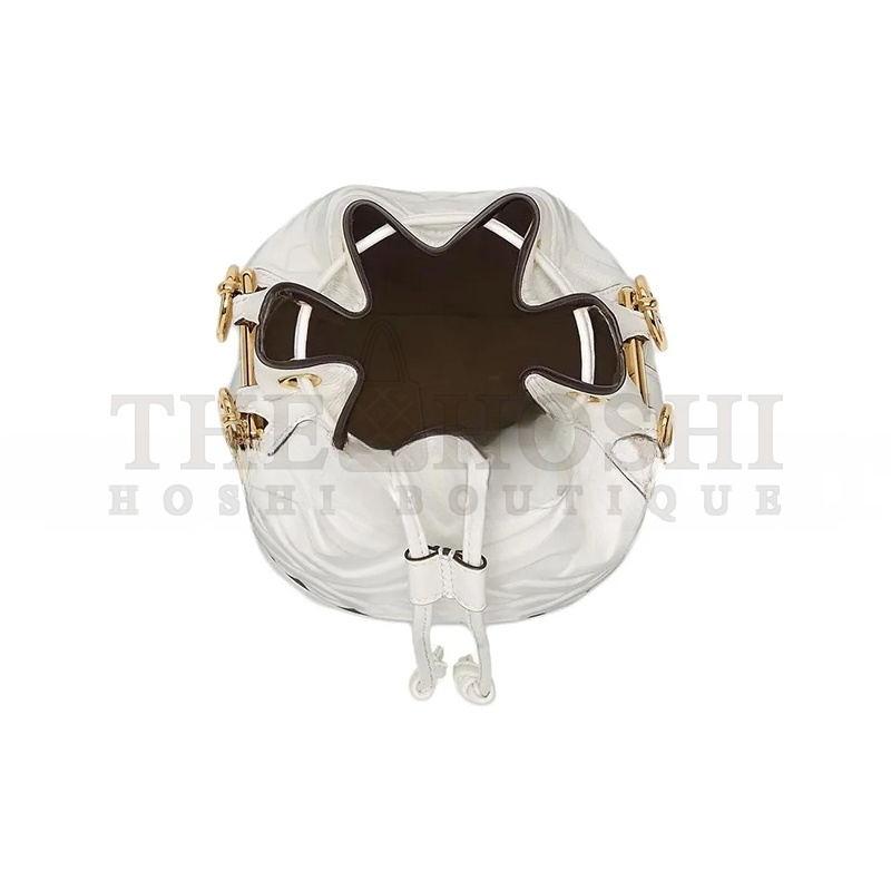 F**di MON TRESOR WHITE LEATHER MINI BAG WITH FF MOTIF 8BS093ANWTF0QVL (18*14*12cm) Master Quality