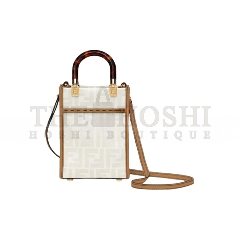 F**di GLAZED FABRIC PLEXIGLASS FF LOGO BIKINI GIRLS MINI 8BS051AJH8F1HDU (18*13*6.5cm) Master Quality