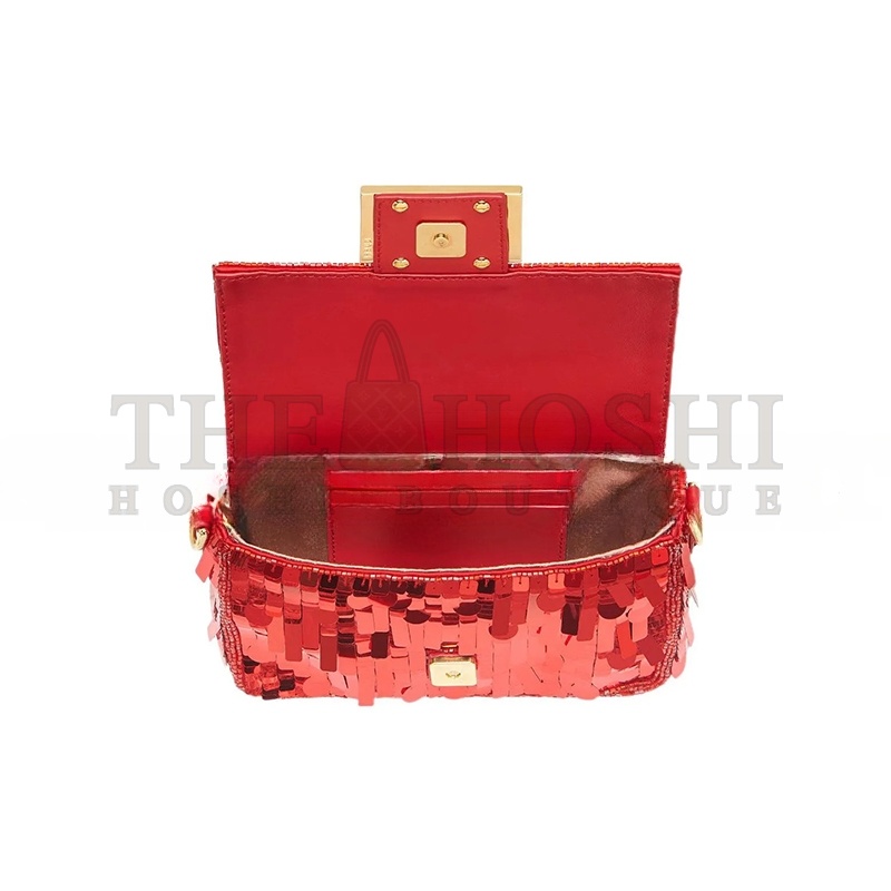 F**di SEQUIN PAILLETTES VITELLO GRACE SEX AND THE CITY MINI BAGUETTE MATTONE 8BS017AMP0F0V3L (19*11.5*4cm) Master Quality