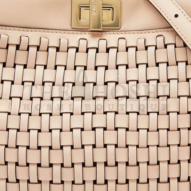 F**di MINI PEEKABOO WOVEN HANDLE BAG (24*18.5*10.5cm) Master Quality