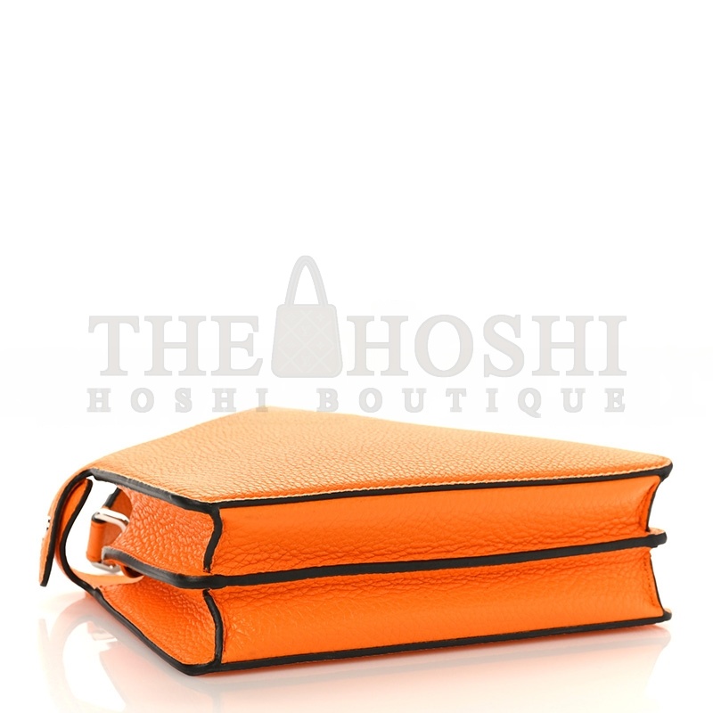 F**di CUOIO ROMANO VITELLO COVER BI-COLOR PEEKABOO I SEE U X CROSS SATCHEL ORANGE (23*14.5*6cm) Master Quality