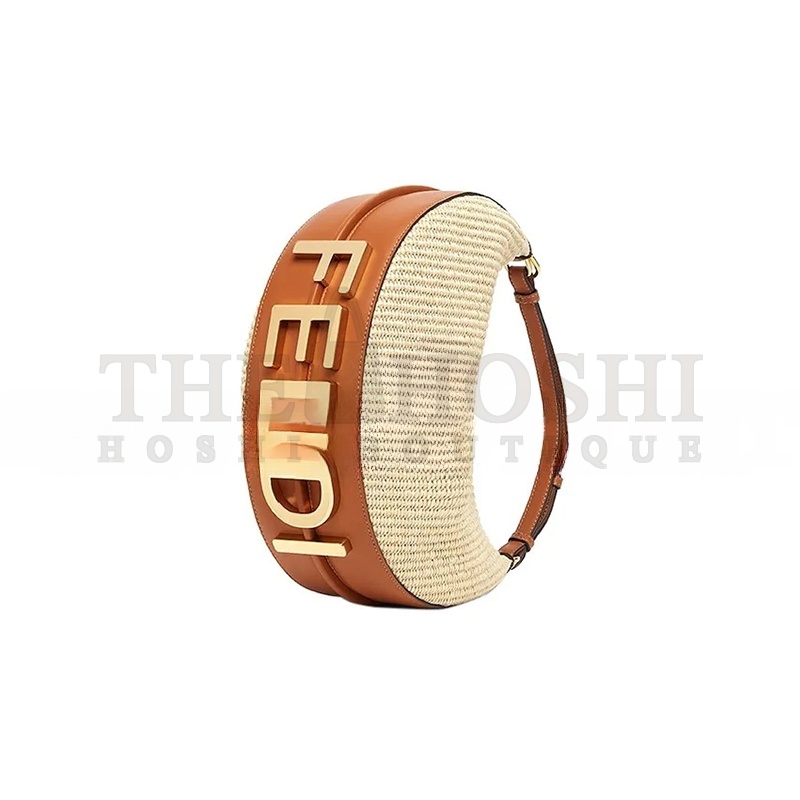 F**di SMALL HANDBAG F**diGRAPHY STRAW SHOULDER BAG 8BR798ANWBF1L27 (29*24.5*10cm) Master Quality