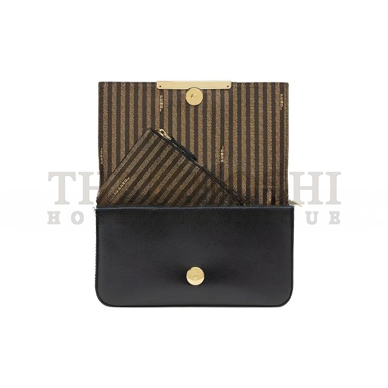 F**di VITELLO PALMELLATO WALLET ON CHAIN WITH POUCHES BLACK 8BS032AHM0F0KUR (22*12*4cm) Master Quality