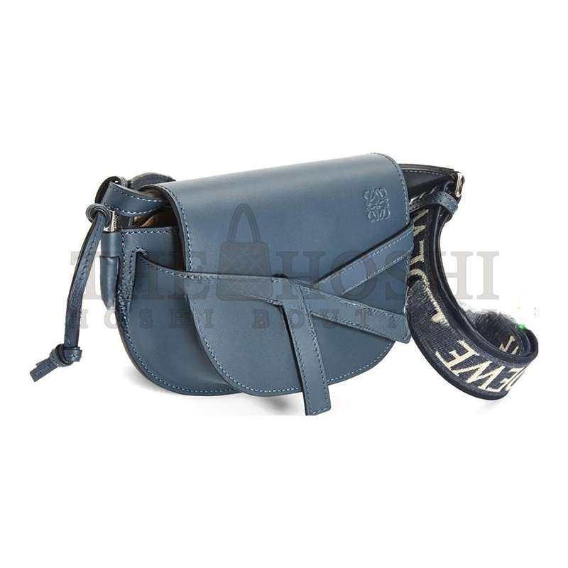 L0ew* MINI GATE DUAL BAG IN SOFT CALFSKIN AND JACQUARD A650N46X13-6901 (21*12.5*9.5cm) Master Quality