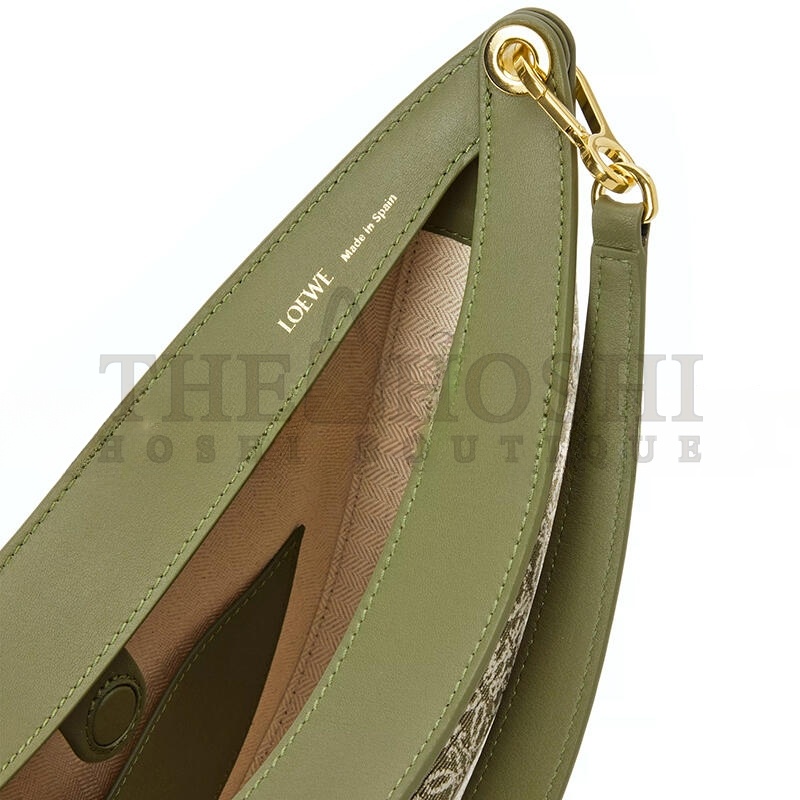 L0ew* LUNA ANAGRAM IN JACQUARD AND LEATHER A923PL9X01-4364 (30*27*8cm) Master Quality