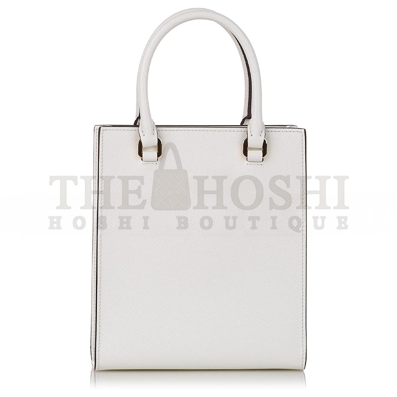 Pra*a WHITE SMALL SAFFIANO LEATHER SATCHEL 1BA333 (19*17*6cm) Master Quality