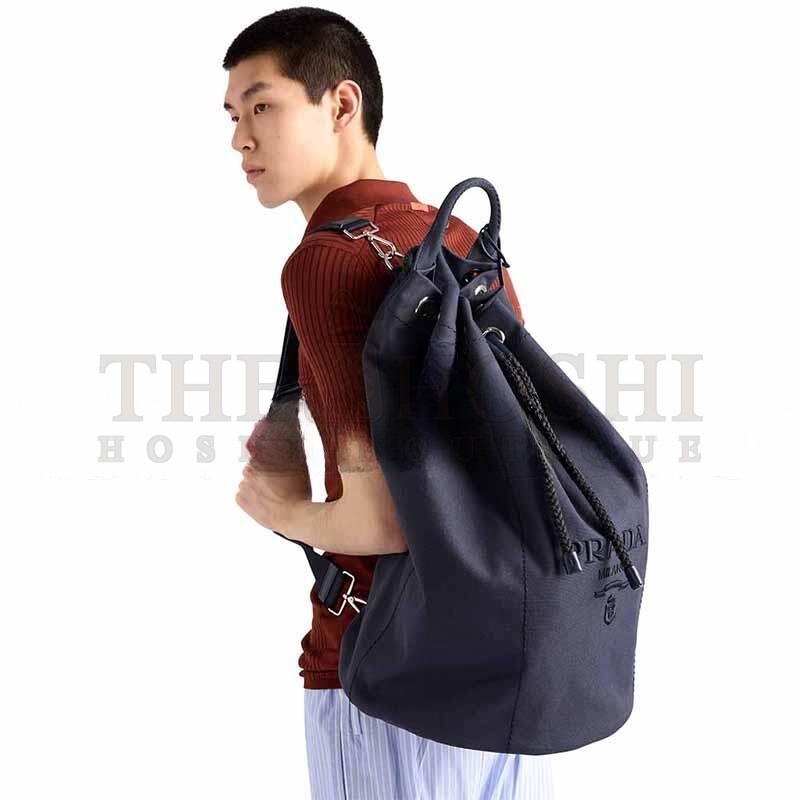 Pra*a CANVAS DRAWSTRING DUFFLE BAG 2VY011 (55*34*34cm) Master Quality