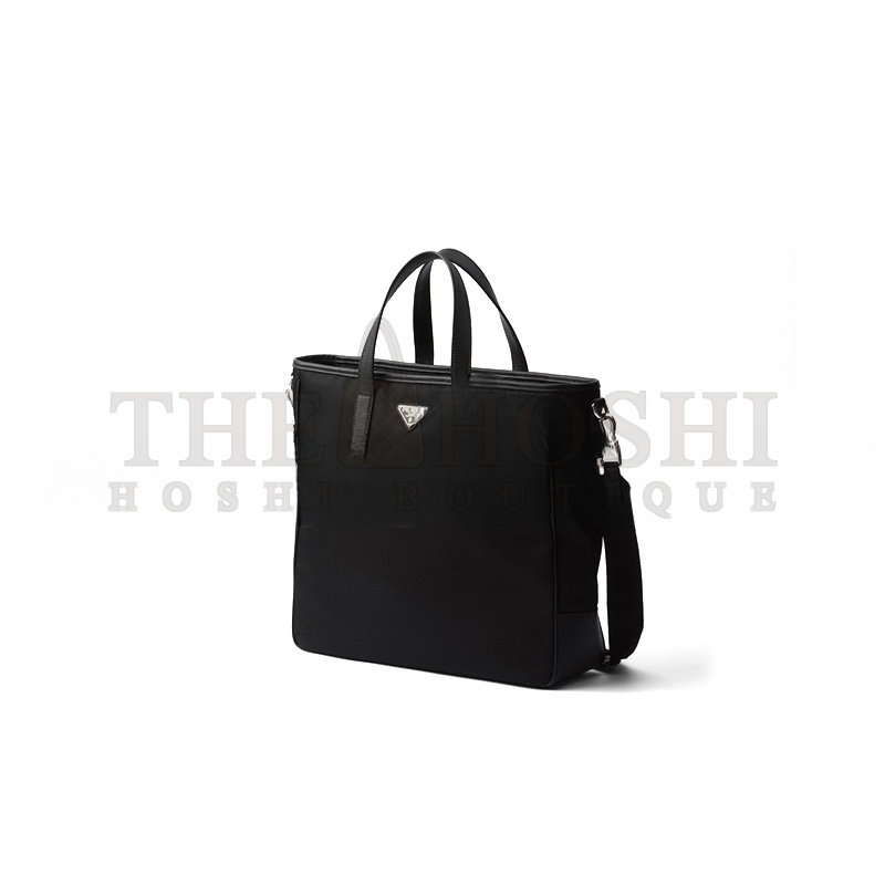 Pra*a RE-NYLON AND SAFFIANO LEATHER TOTE BAG 2VG064 (36*34*10cm) Master Quality