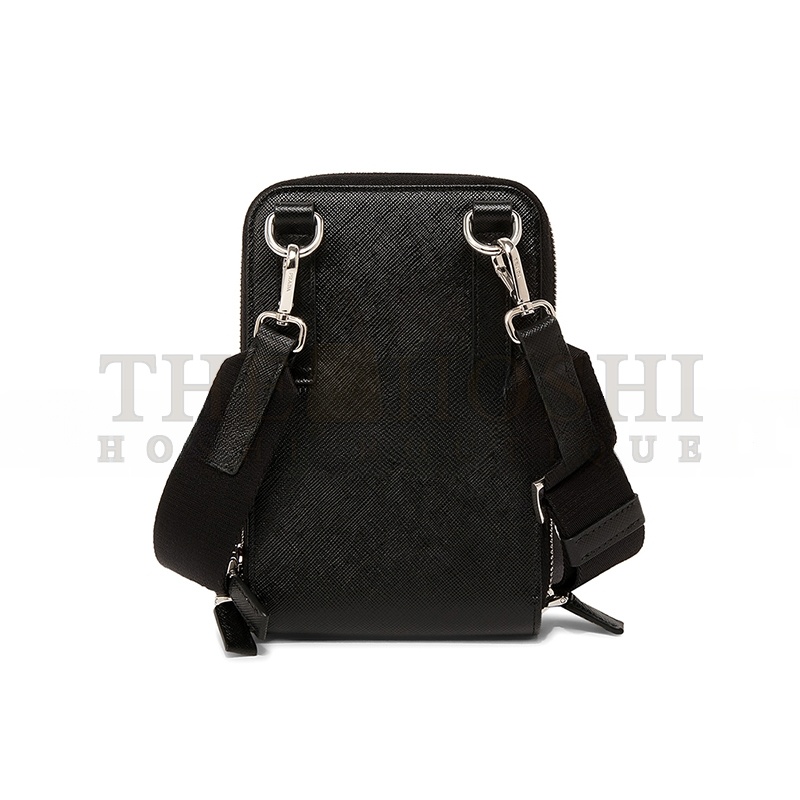 Pra*a SAFFIANO LEATHER SMARTPHONE CASE 2ZH126 (18*11.5*4cm) Master Quality