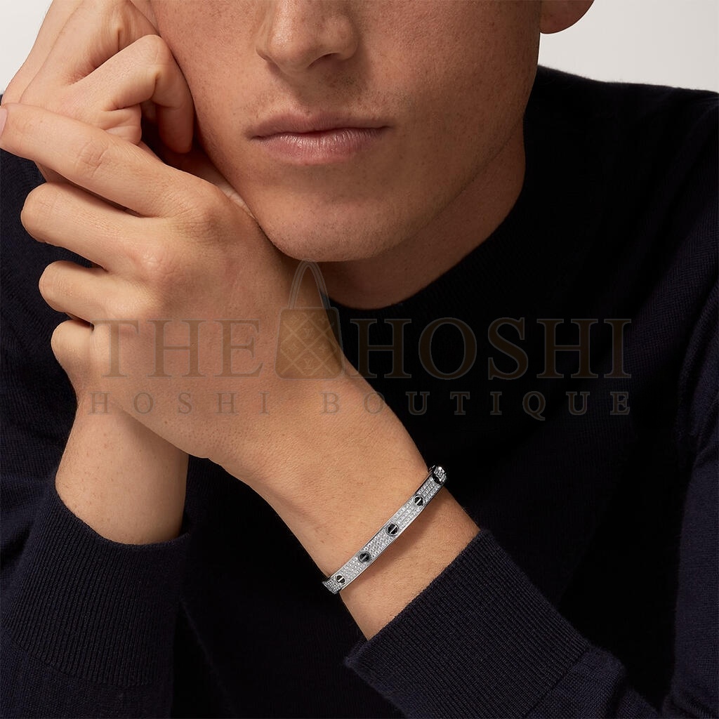 Ca*t1er  LOVE BRACELET, D1am0nd-PAVED, CERAMIC N6032417 Master Quality