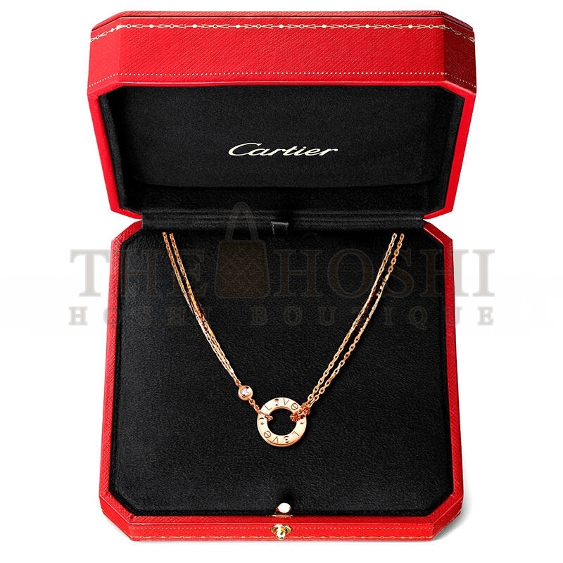 Ca*t1er LOVE NECKLACE, 2 D1am0ndS B7224509 Master Quality
