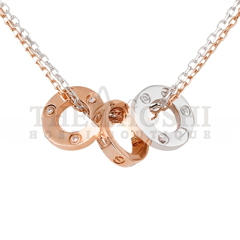 Ca*t1er LOVE NECKLACE, 6 D1am0ndS B7219700 Master Quality