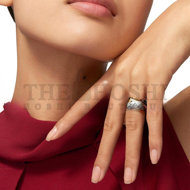 Ca*t1er LACQUERED GOLD AND SEMI-PAVÉD D1am0nd TRINITY RING CRB4241700 Master Quality