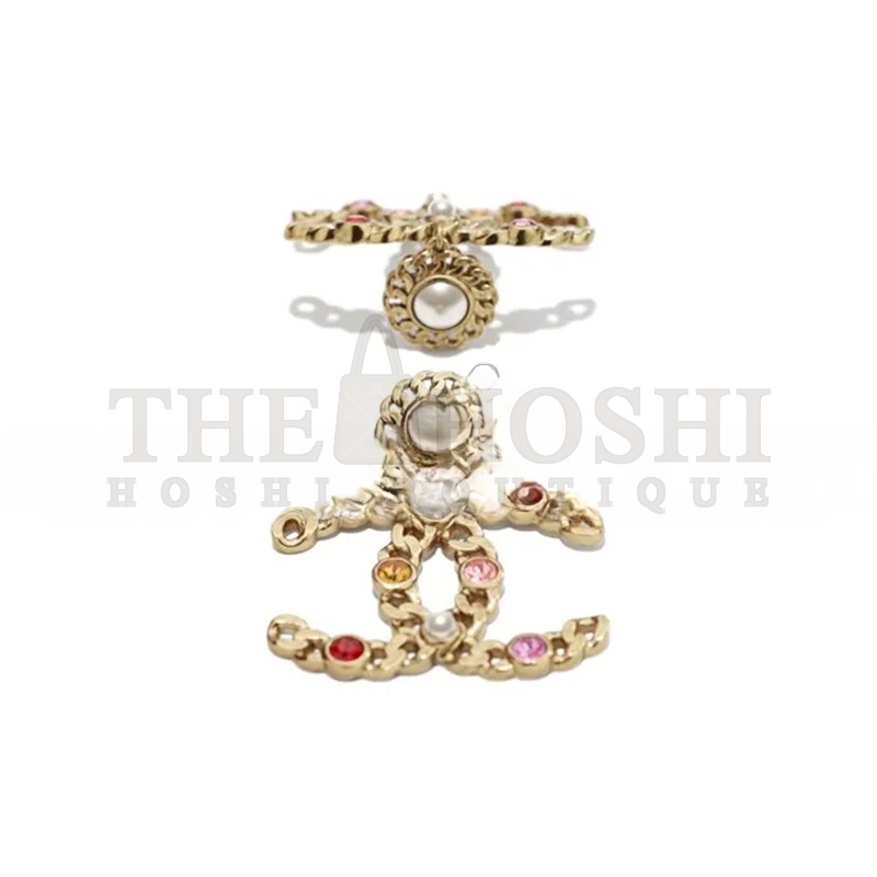 Ch**el CC PEARL CRYSTAL CHAIN DROP EARRINGS AB5680 Master Quality