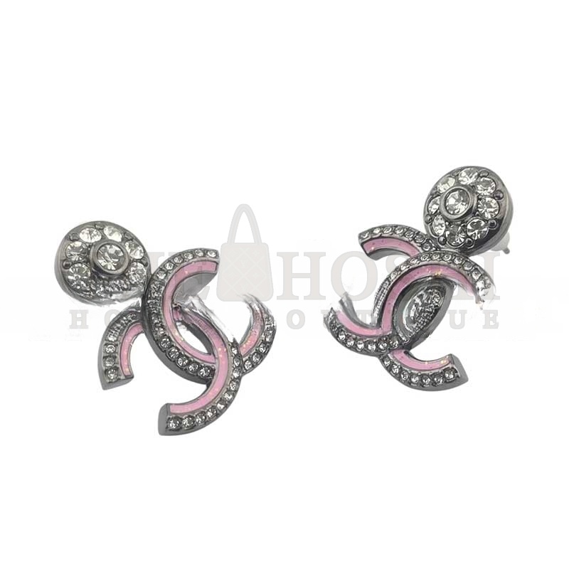 Ch**el CC RUTHENIUM PINK EARRINGS ABG407 Master Quality