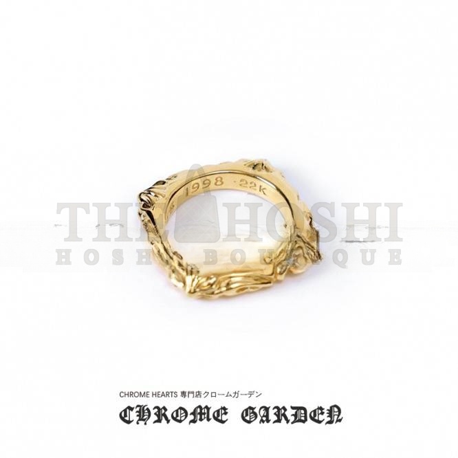 Ch*0me He**ts 22K GOLD SBT BAND RING Master Quality