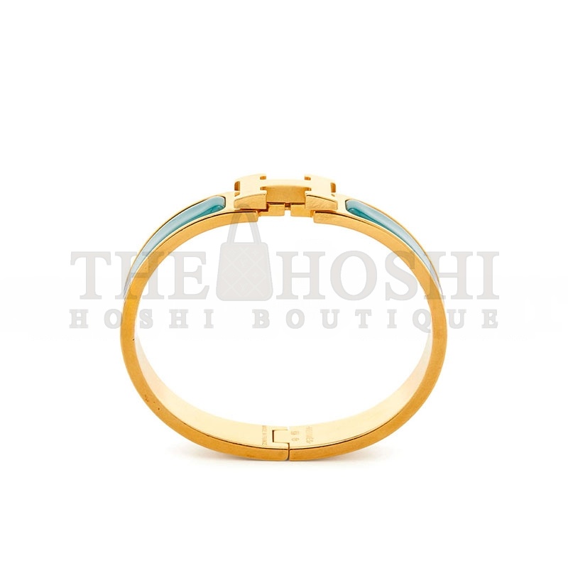H**me5 CLIC H TURQUOISE ENAMEL GOLD PLATED BRACELET Master Quality