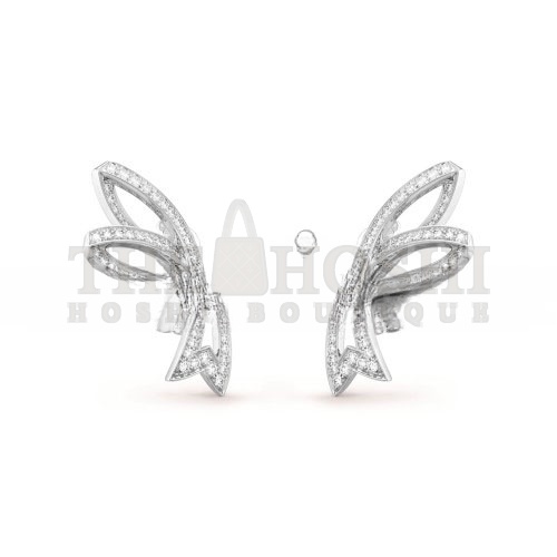 V*n Cl**f ARPELS CONTES D’HIVER EARRINGS - WHITE GOLD, D1am0nd  VCARP3J400 Master Quality