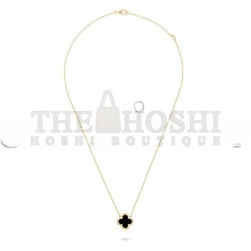 V*n Cl**f ARPELS PURE ALHAMBRA PENDANT - YELLOW GOLD, ONYX  VCARB13900 Master Quality