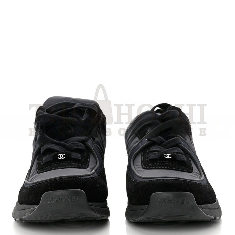 Ch**el FABRIC CALFSKIN SUEDE CC SNEAKERS 1211339 Master Quality