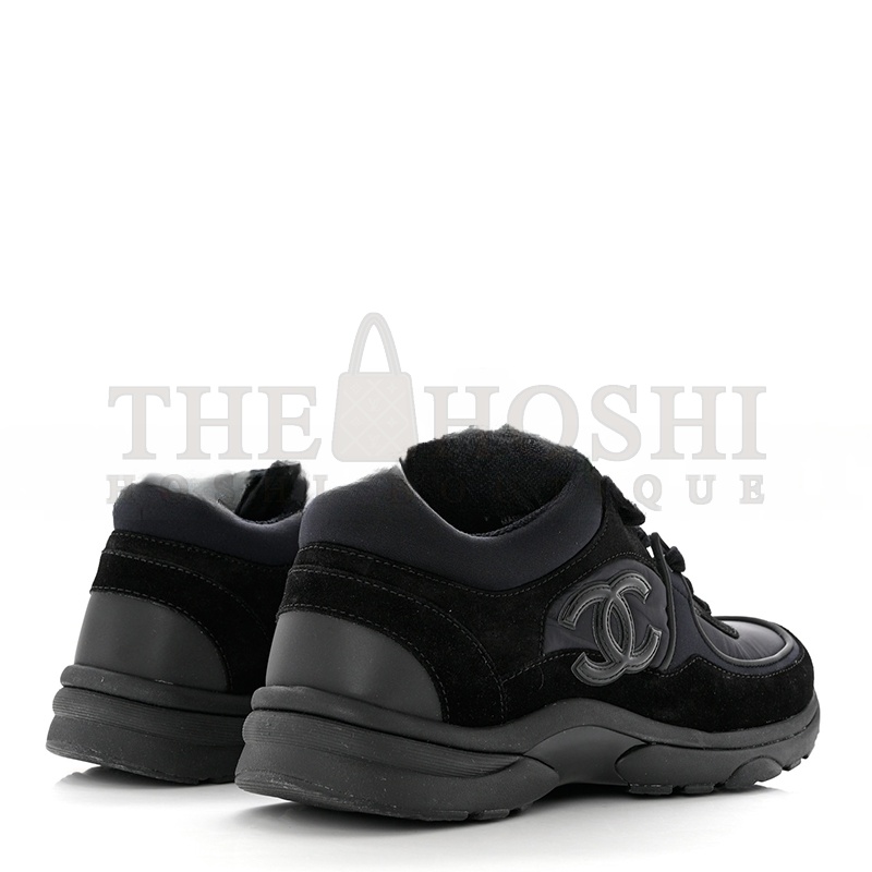 Ch**el FABRIC CALFSKIN SUEDE CC SNEAKERS 1211339 Master Quality