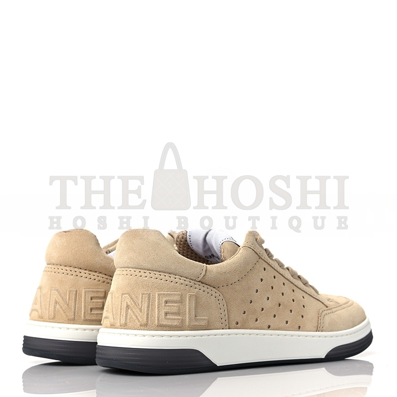 Ch**el SNEAKERS SUEDE CALFSKIN BEIGE G39225 X56651 0P433 Master Quality